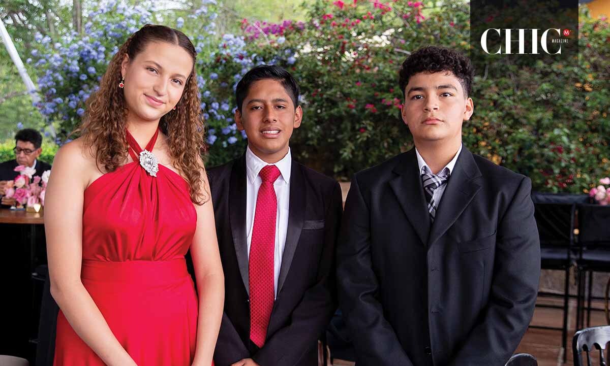 Valentina Flores, Enyel Sánchez y Alejandro Colombres