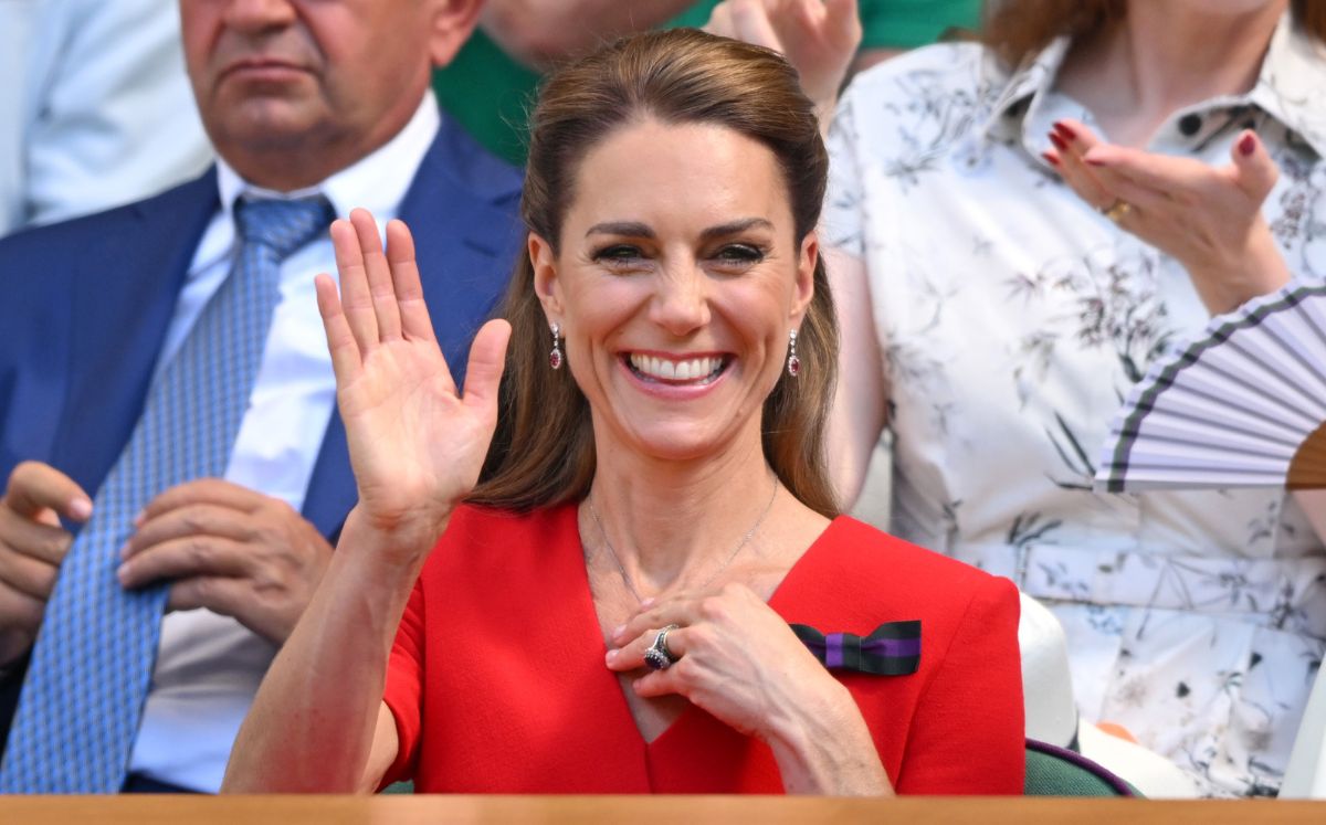 Kate Middleton deslumbra en Wimbledon 2026 con elegante vestido rojo (Foto: Getty Images)