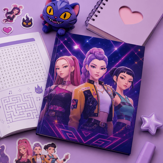 Libro de colorear de "Las Guerreras K-pop"(Imagen IA)
