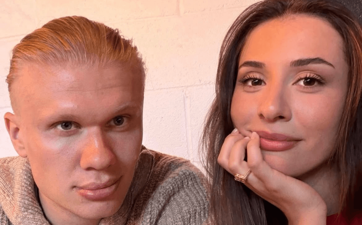 Erling Haaland e Isabella Haugseng (Imagen Instagram)