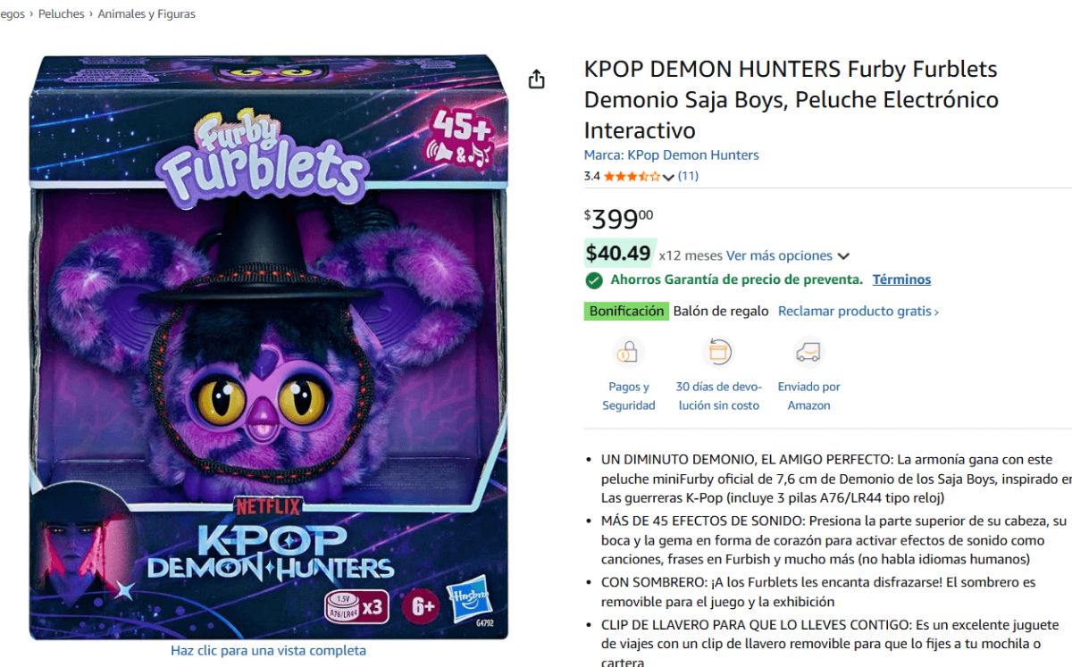 Furbys de "Las Guerreras K-Pop" en México (Foto: Amazon)