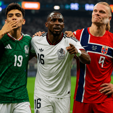 Gilberto Mora, Julian Quiñones y Erling Haaland (Imagen Getty/IA)