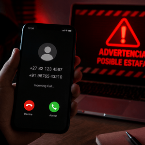 Esto pasa si le contestas a números que empiezan con +27 o +91 (Imagen IA)