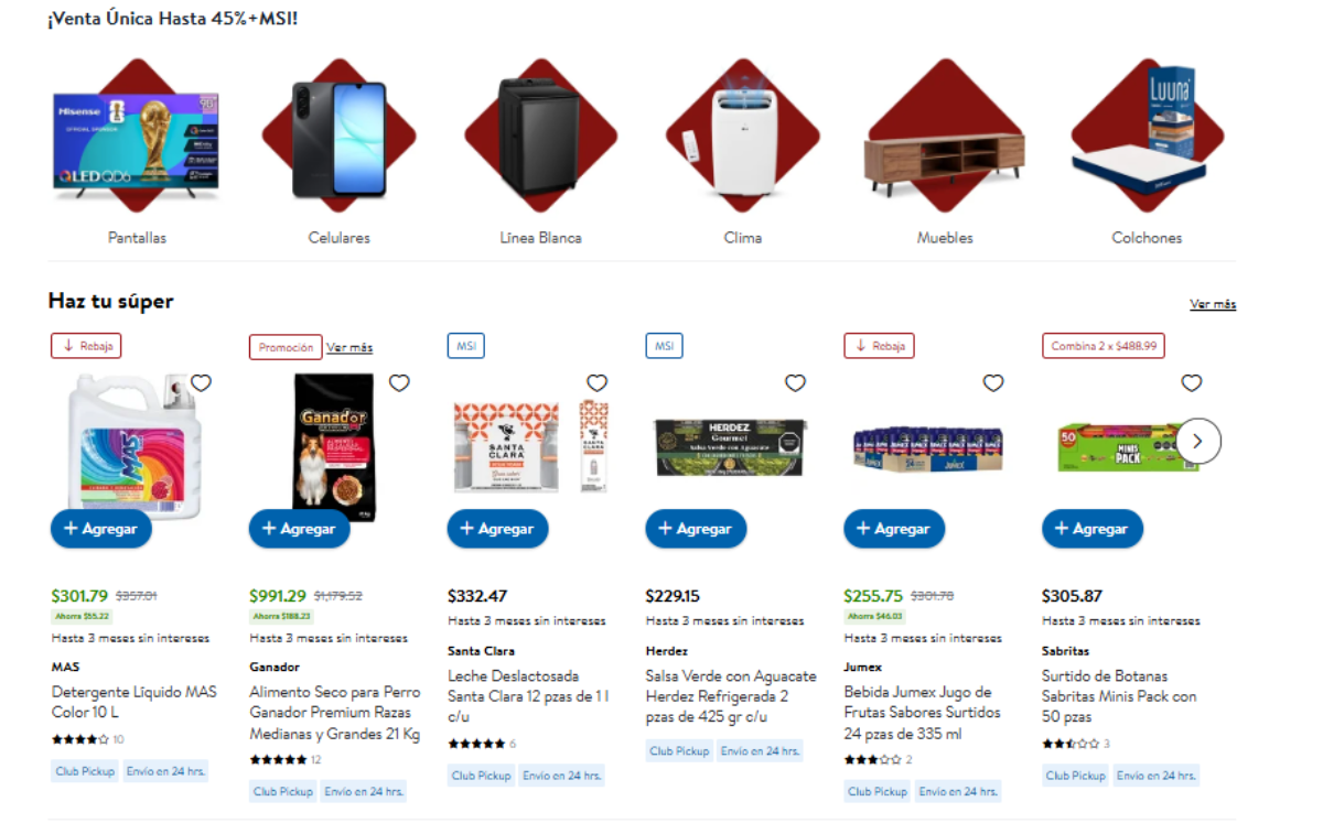 Home Sam's Club (Imagen Sam's Club)