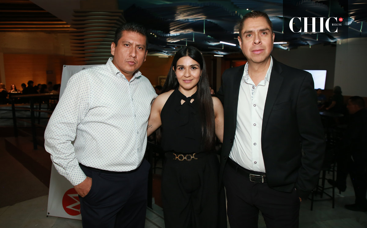Vladimir Velázquez, Berenice Flores y Enrique Sarabia