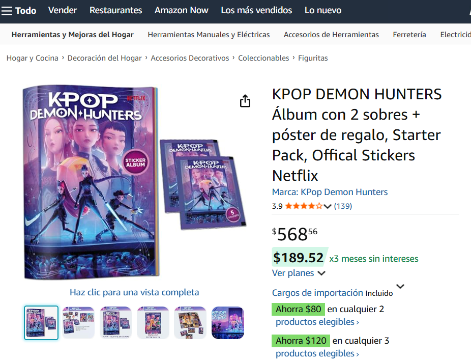 Álbum oficial de "Las Guerreras K-pop" en Amazon (Foto: Amazon México)