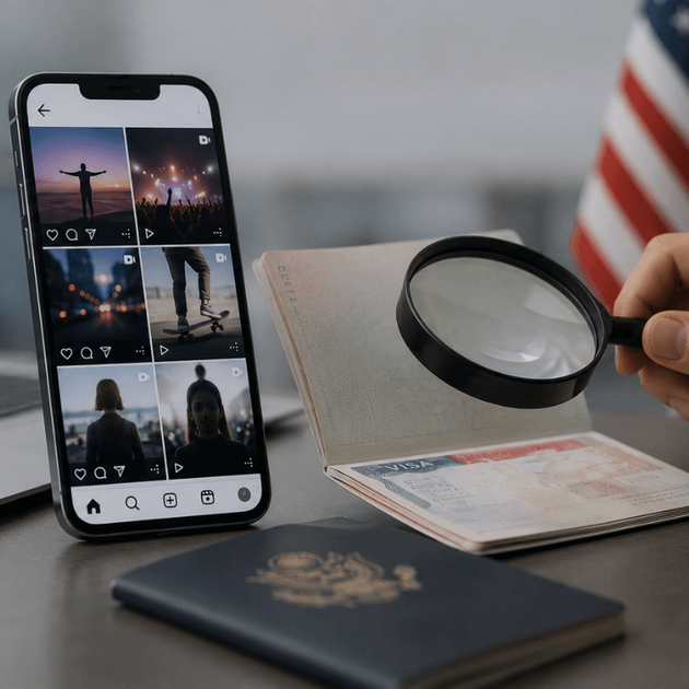 ¿Te revisan redes sociales para tu visa? (Imagen IA)