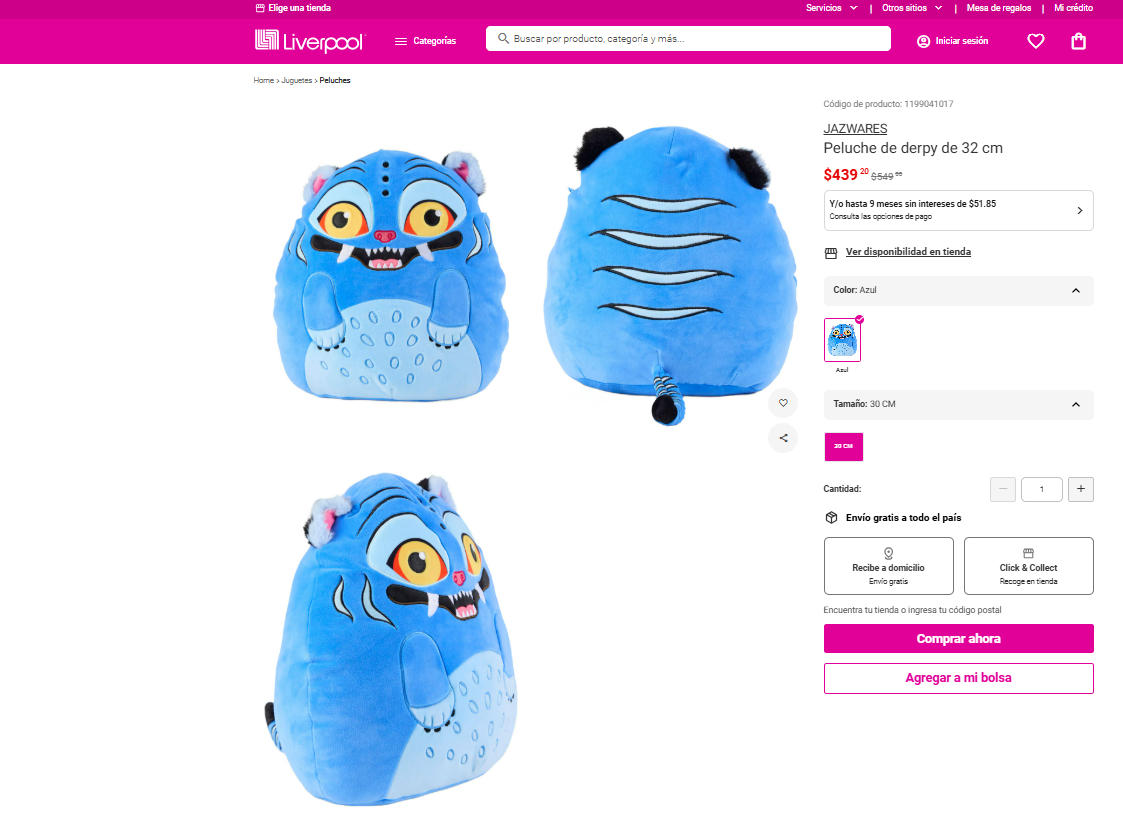Peluche inspirado en Derpy de “Las Guerreras K-Pop” de Jazwares (Foto: Liverpool)