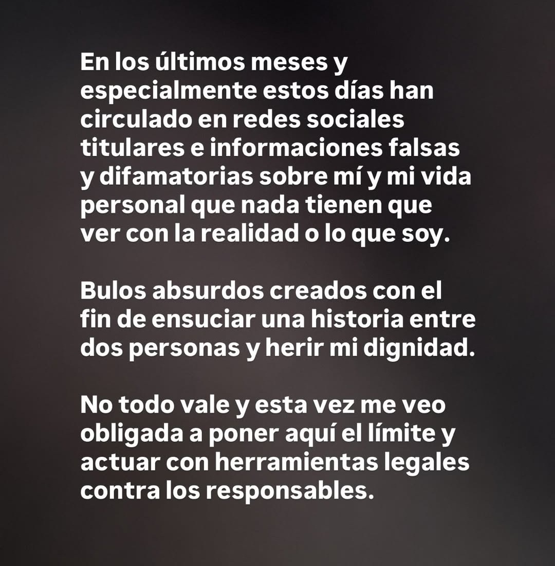 Comunicado de Ester Expósito (Foto: Instagram)