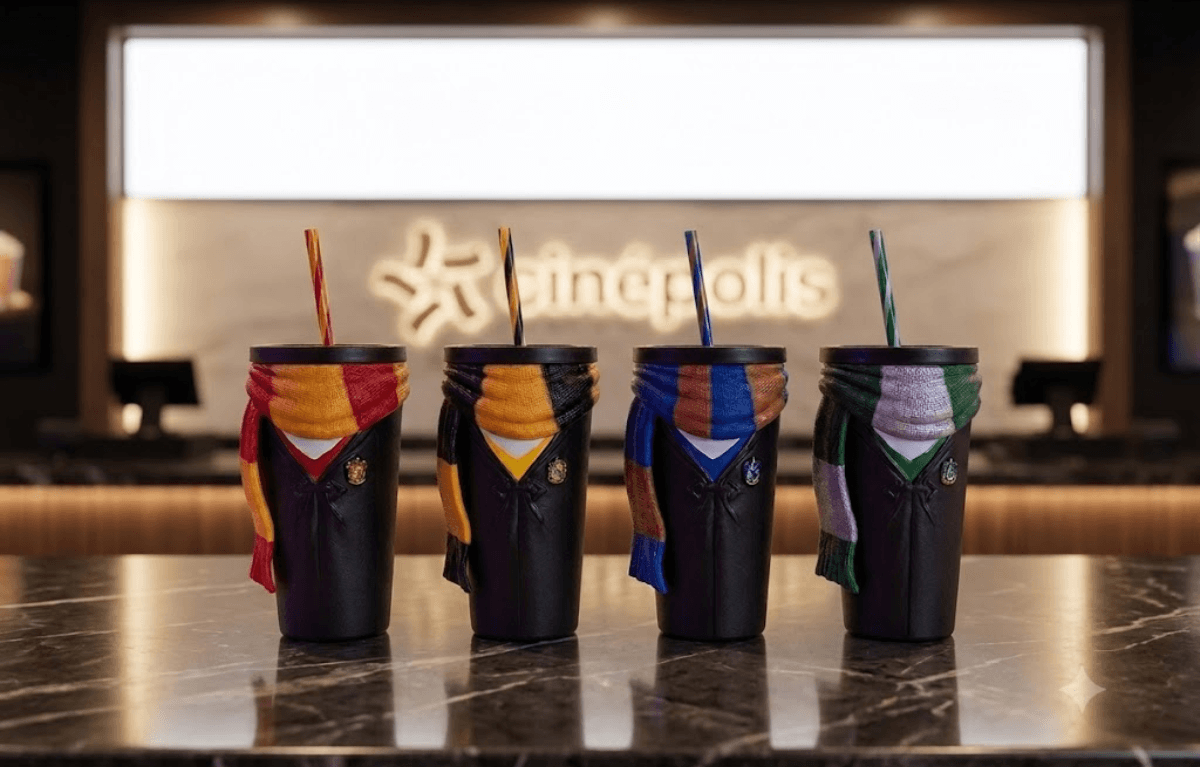 Vasos coleccionables de "Harry Potter" en Cinépolis (Imagen IA)