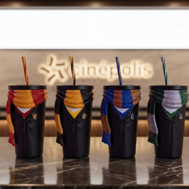 Vasos coleccionables de "Harry Potter" en Cinépolis (Imagen IA)