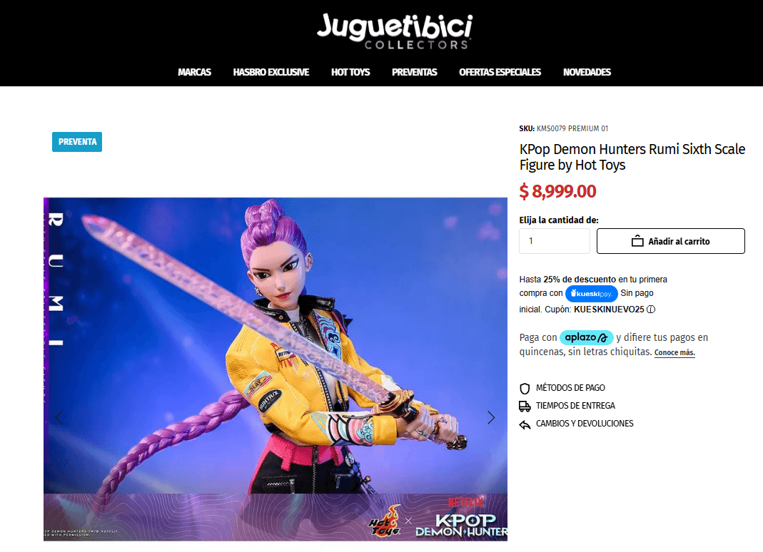 Figuras de colección de las integrantes de HUNTR/X  (Foto: Juguetibici Collectors)
