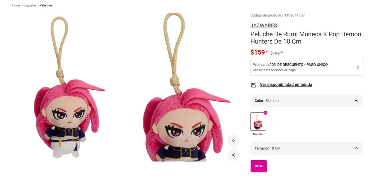 Precio del peluche de Mira de "Las Guerreras K-Pop" el Liverpool (Foto: Liverpool)