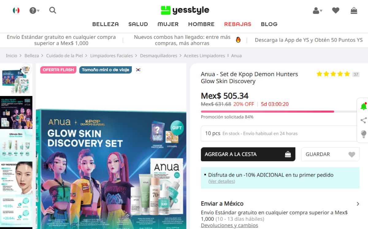 Set de skincare inspirado en “Las Guerreras K-Pop” (Foto: YesStyle)