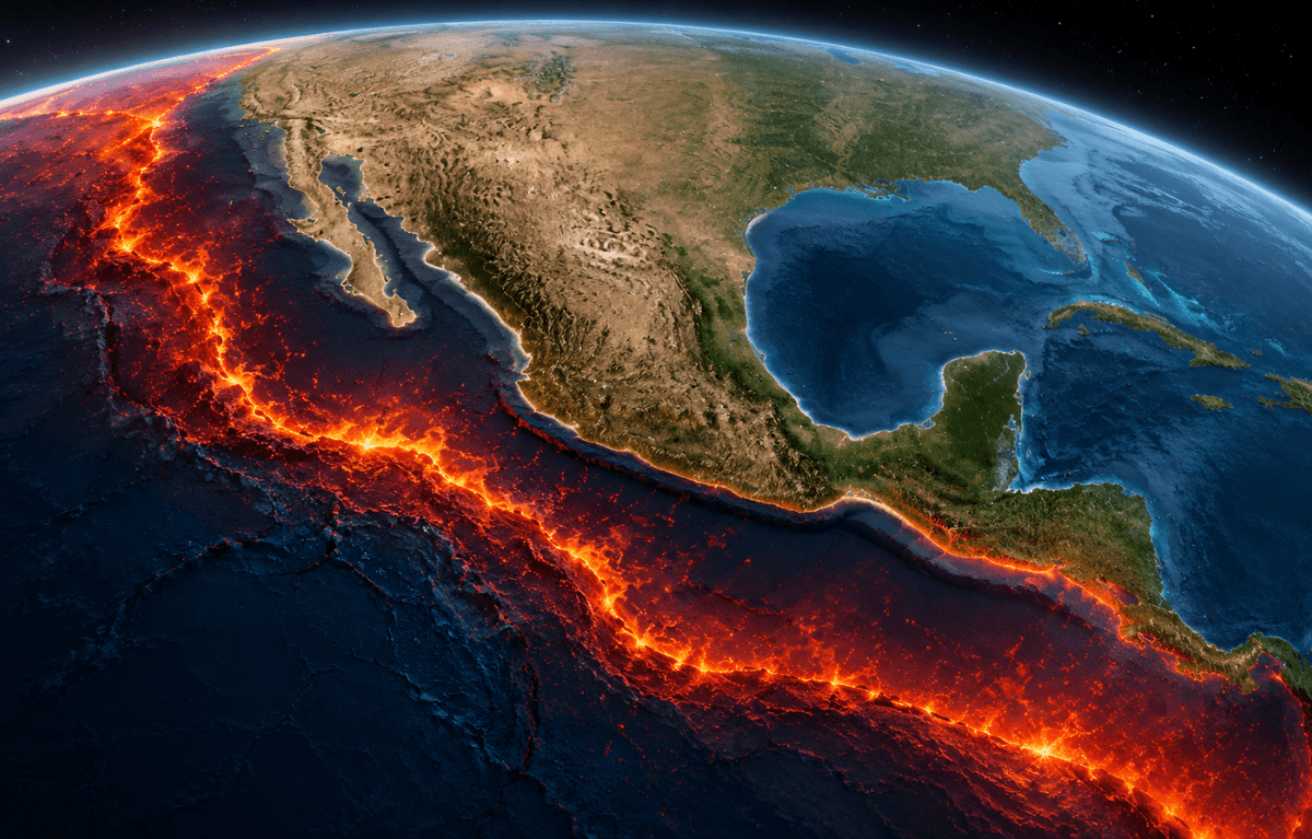 Cinturón de fuego (Imagen IA)