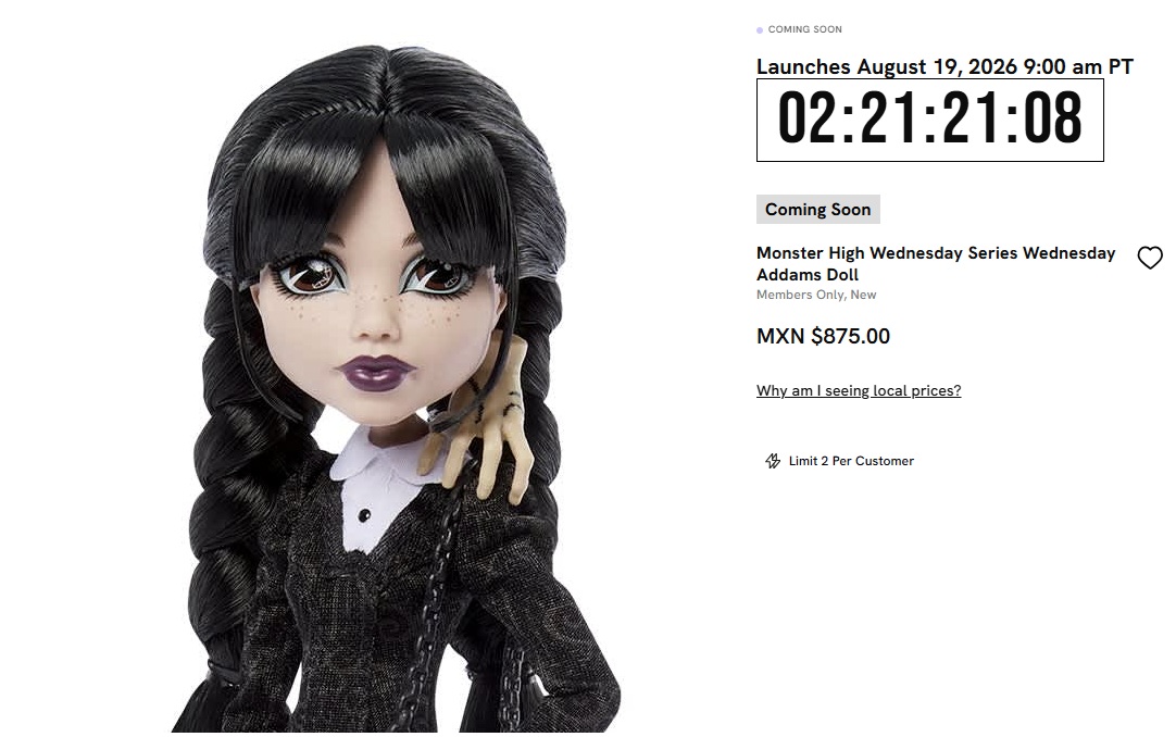 ¿Cuánto cuestan las muñecas “Monster High x Wednesday”? (Foto: Mattelcreations)