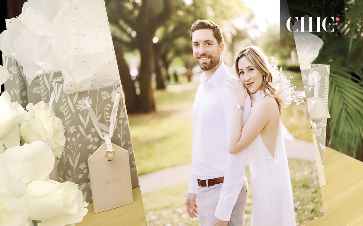 Fotografía de la feliz pareja