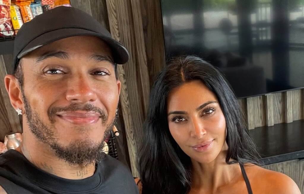 Kim Kardashian y Lewis Hamilton (Imagen Instagram/IA)