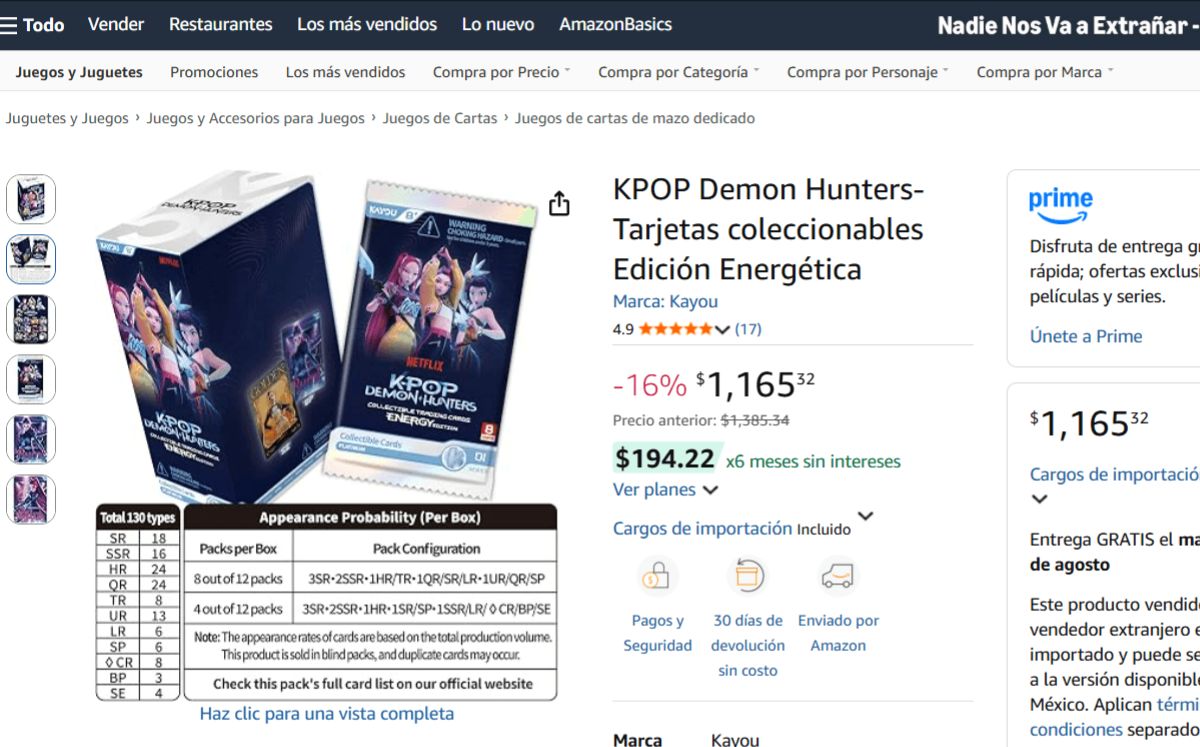 Kayou Collectible Trading Cards Energy Edition (Foto: Amazon)