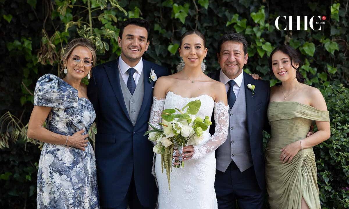 Familia de la novia. Olivia Corona, José Abad, Paulina González, Alfredo González y Samara González