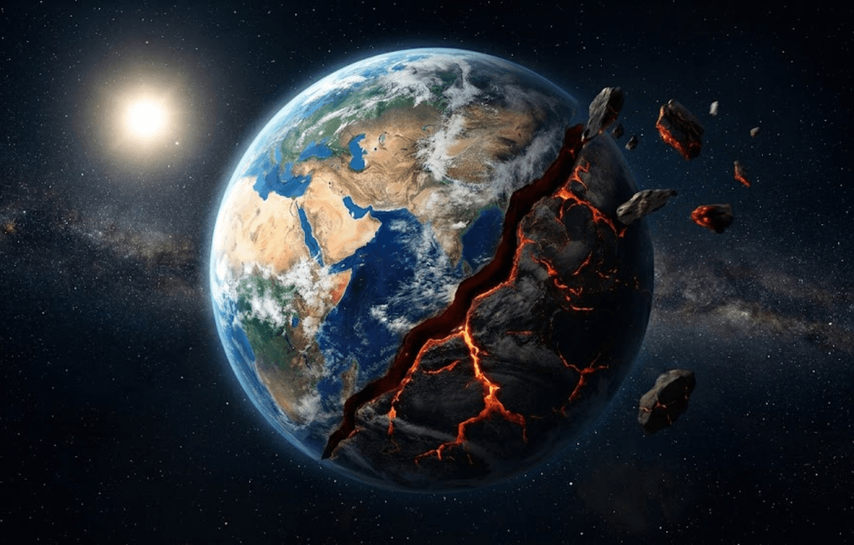 Fractrura de la Tierra (Imagen IA)