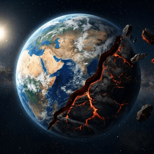 Fractrura de la Tierra (Imagen IA)