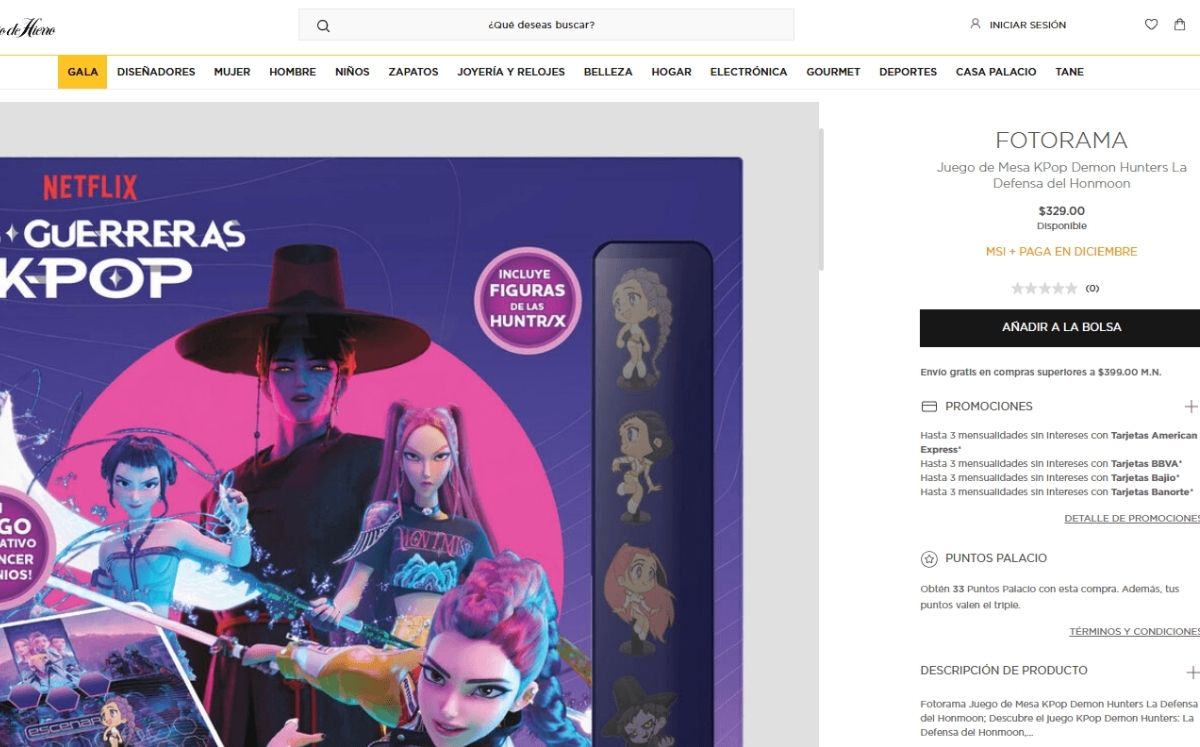 Nuevo juego de mesa de Fotorama inspirado en “Las Guerreras K-Pop” (Foto: El Palacio de Hierro)