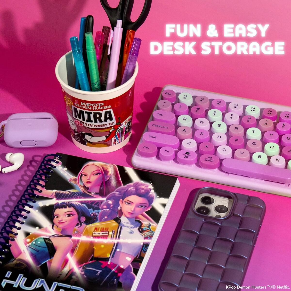 Amazon vende nuevo set de papelería inspirado en Mira de “Las Guerreras K‑Pop”  (Foto: Amazon)