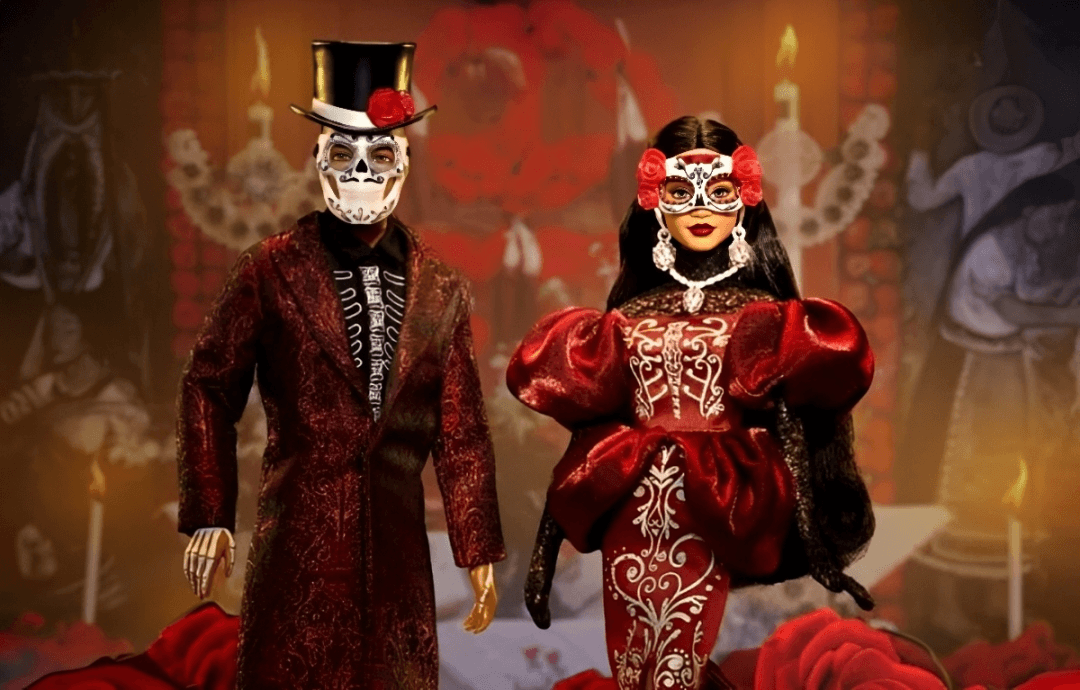 Barbie y Ken de Dia de Muertos (Imagen Mattel Creations)