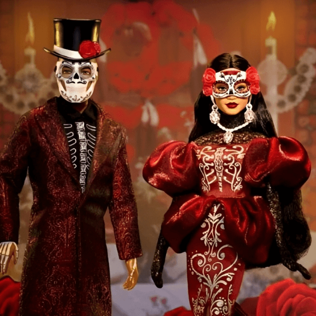 Barbie y Ken de Dia de Muertos (Imagen Mattel Creations)