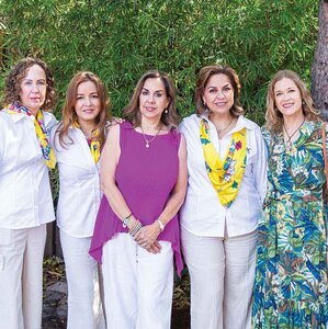 Gaby Corral, Carmen Cisneros, Telly Lavalle, Gaby Lavalle, Maru Hegewish y Susy Cue (Fotos: Hugo Zuviri)