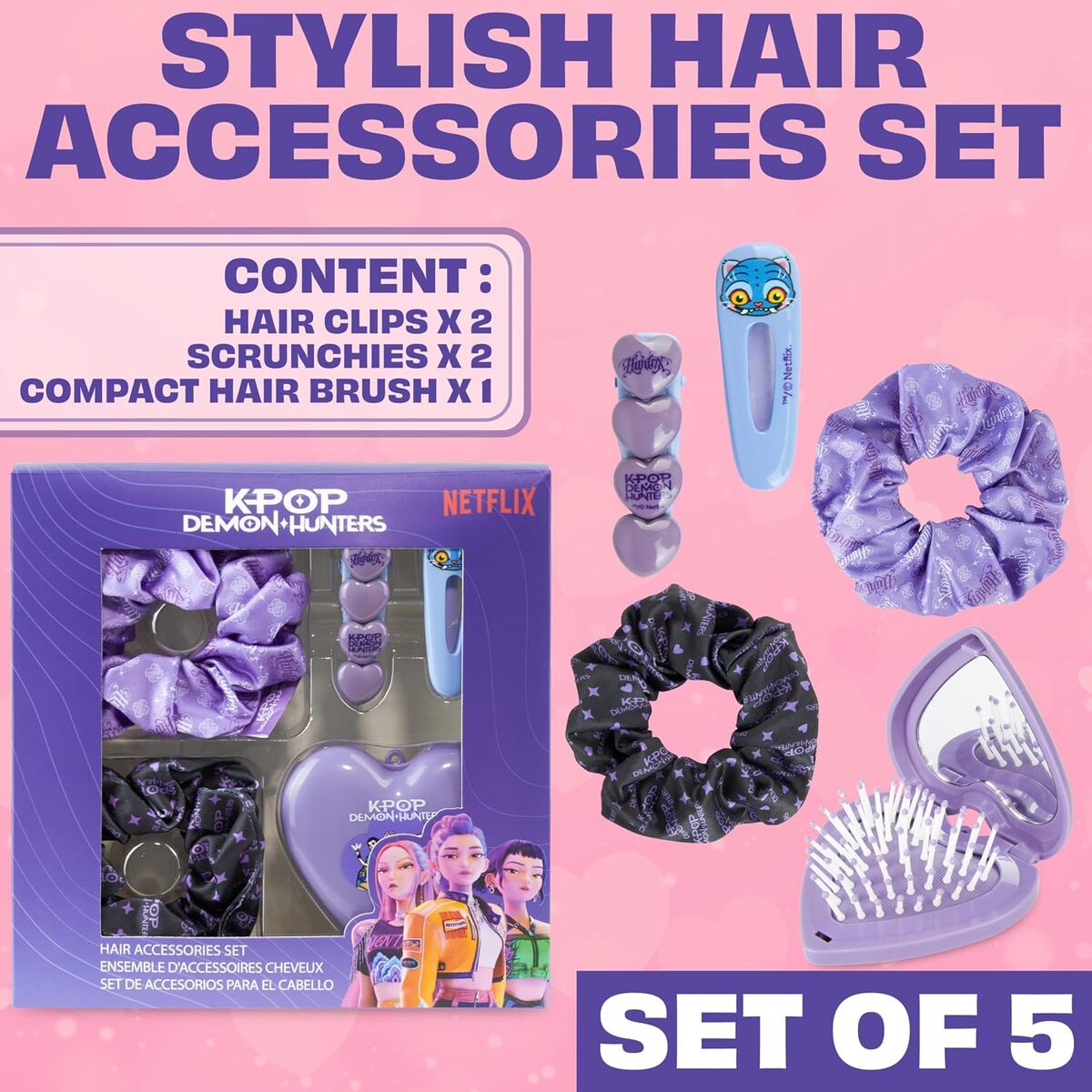 Esto incluye el set para el cabello de “KPop Demon Hunters” (Foto: Amazon)