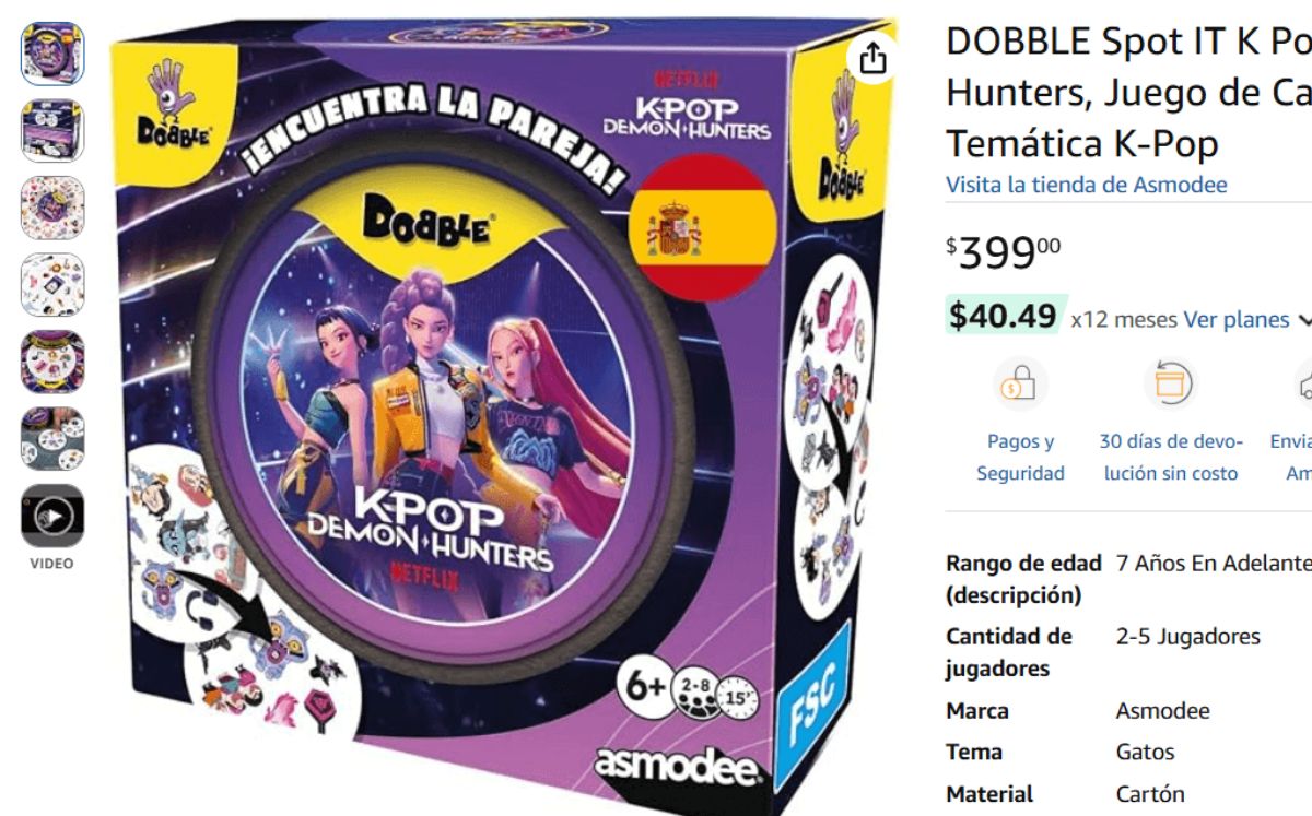 Dobble Spot It! lanza edición inspirada en “Las Guerreras K-Pop” (Foto: Amazon)
