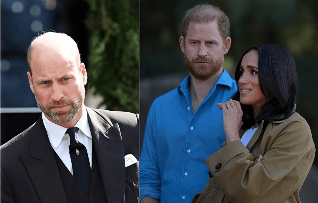 Príncipe William, Príncipe Harry y Meghan Markle (Imagen Getty)