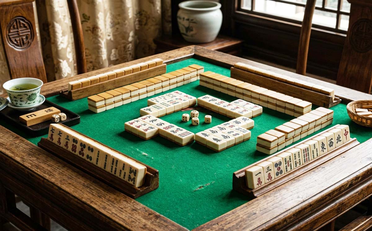 El juego del Mahjong es originario de China antigua (Foto: IA)