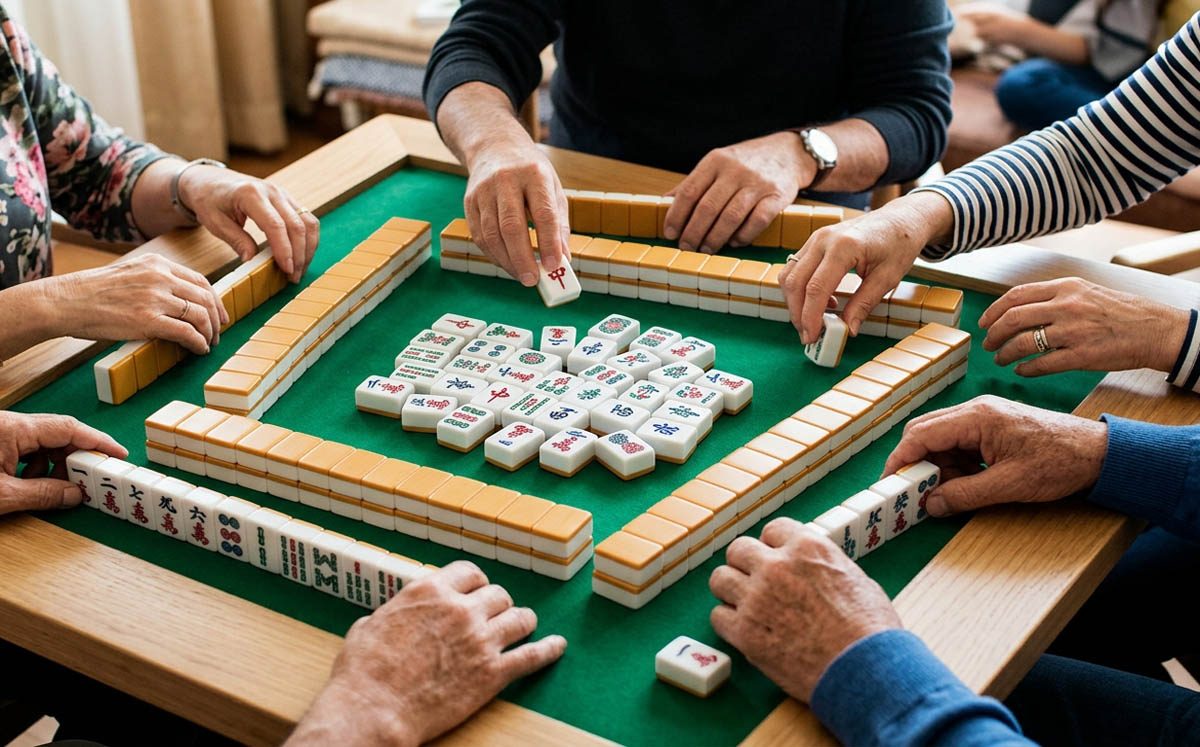 El Mahjong solo requiere 4 personas que aportarán al juego memoria, cálculo y estrategia (Foto: IA)