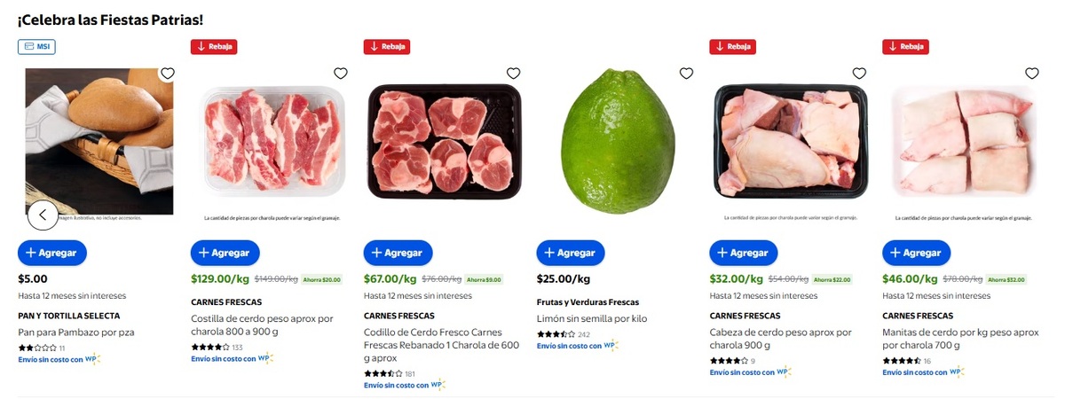 Ofertas en carnes, pollo y pescado por Martes de Frescura (Foto: Walmart)