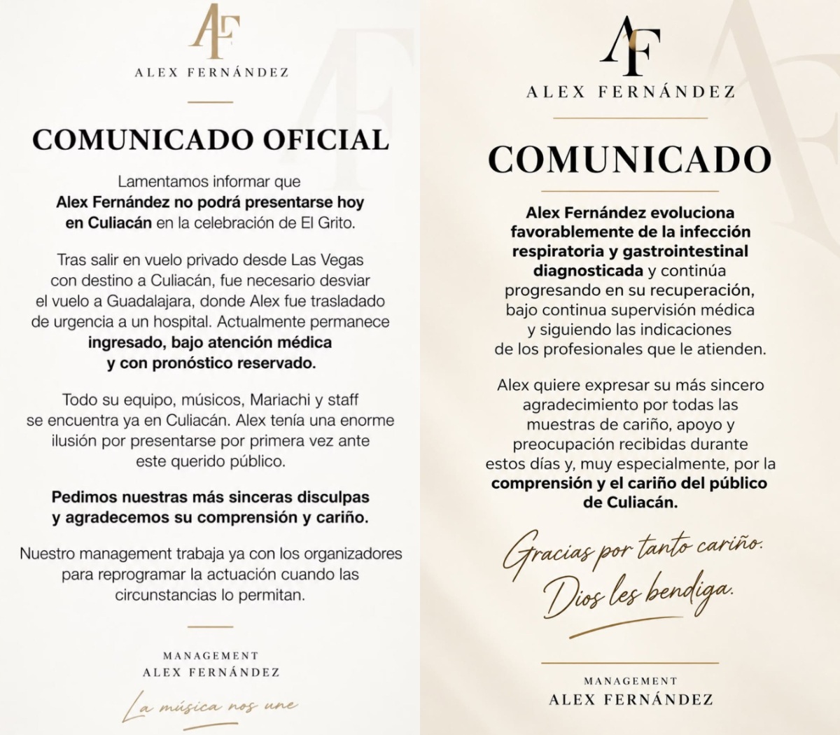 Alex Fernández fue hospitalizado de emergencia (Foto: Instagram)