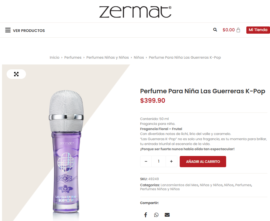 Zermat lanza perfume inspirado en “Las Guerreras K-Pop” (Foto: Zermat)