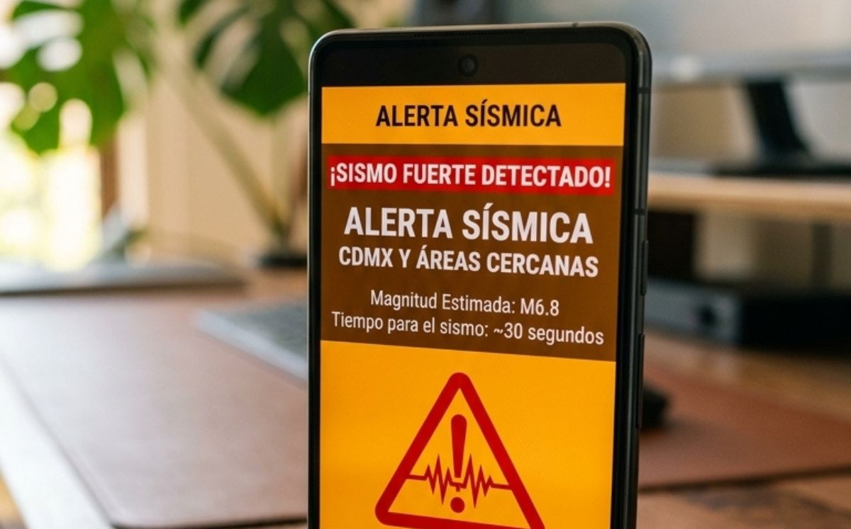 Alerta sísmica: ¿qué hacer si no sonó durante el simulacro en tu celular? (Foto: IA)