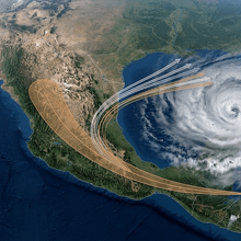 Tormenta tropical (Imagen IA)
