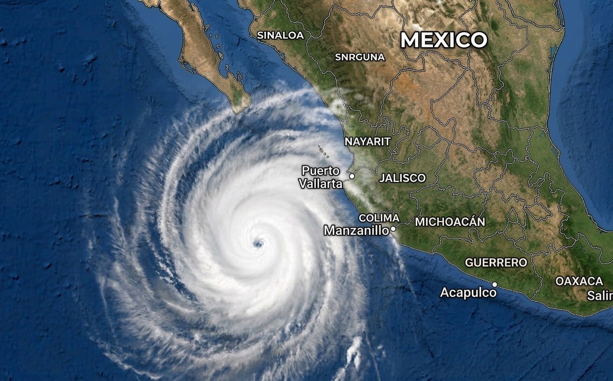 Huracán 'Polo' llega a Categoría 5: zonas de impacto en México (Foto: IA)