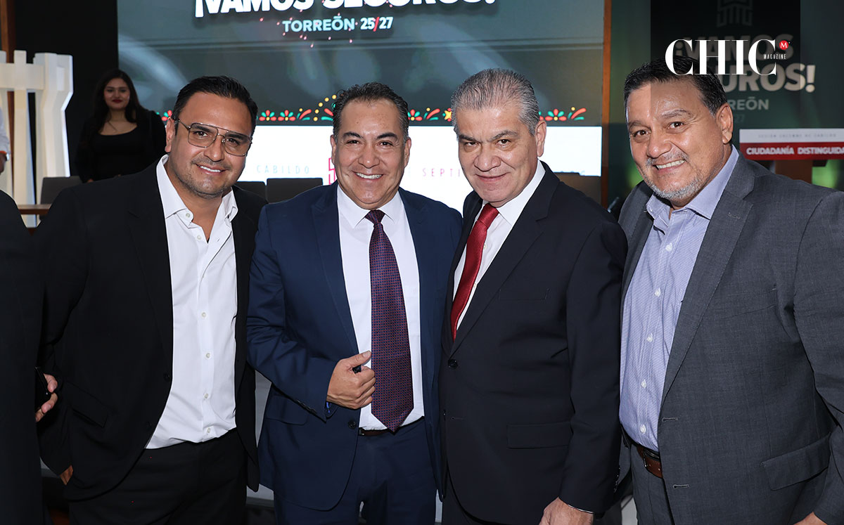 Jorge Mata, Guillermo Martínez, Miguel Riquelme y Enrique Villavicencio