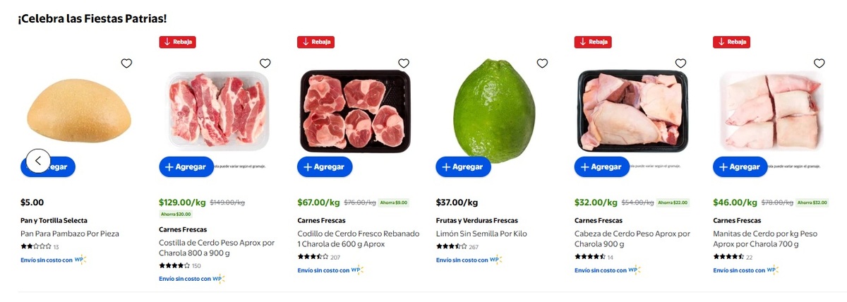 Ofertas en carnes, pollo y pescado (Foto: Walmart)