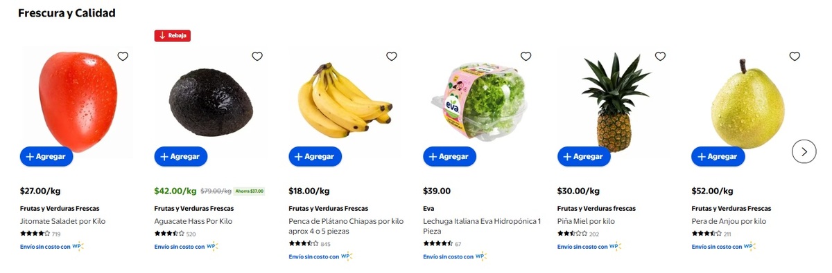 Ofertas en frutas y verduras por Martes de Frescura Walmart este 6 de octubre (Foto: Walmart)