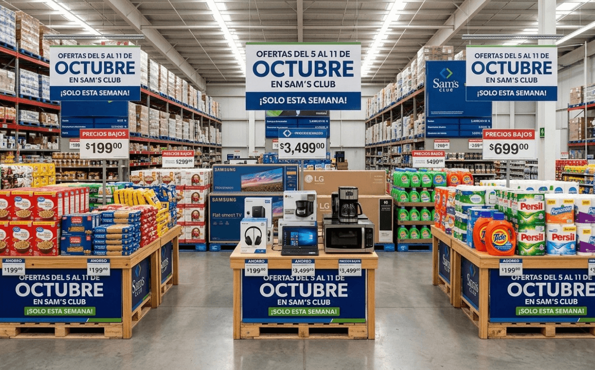 Ofertas de Sam’s Club del 5 al 11 de octubre (Foto: IA)