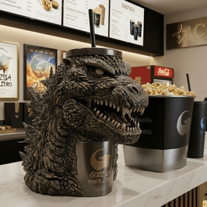 Vaso coleccionable de "Godzilla Minus Zero" que llegará a Cinépolis (Foto: IA)