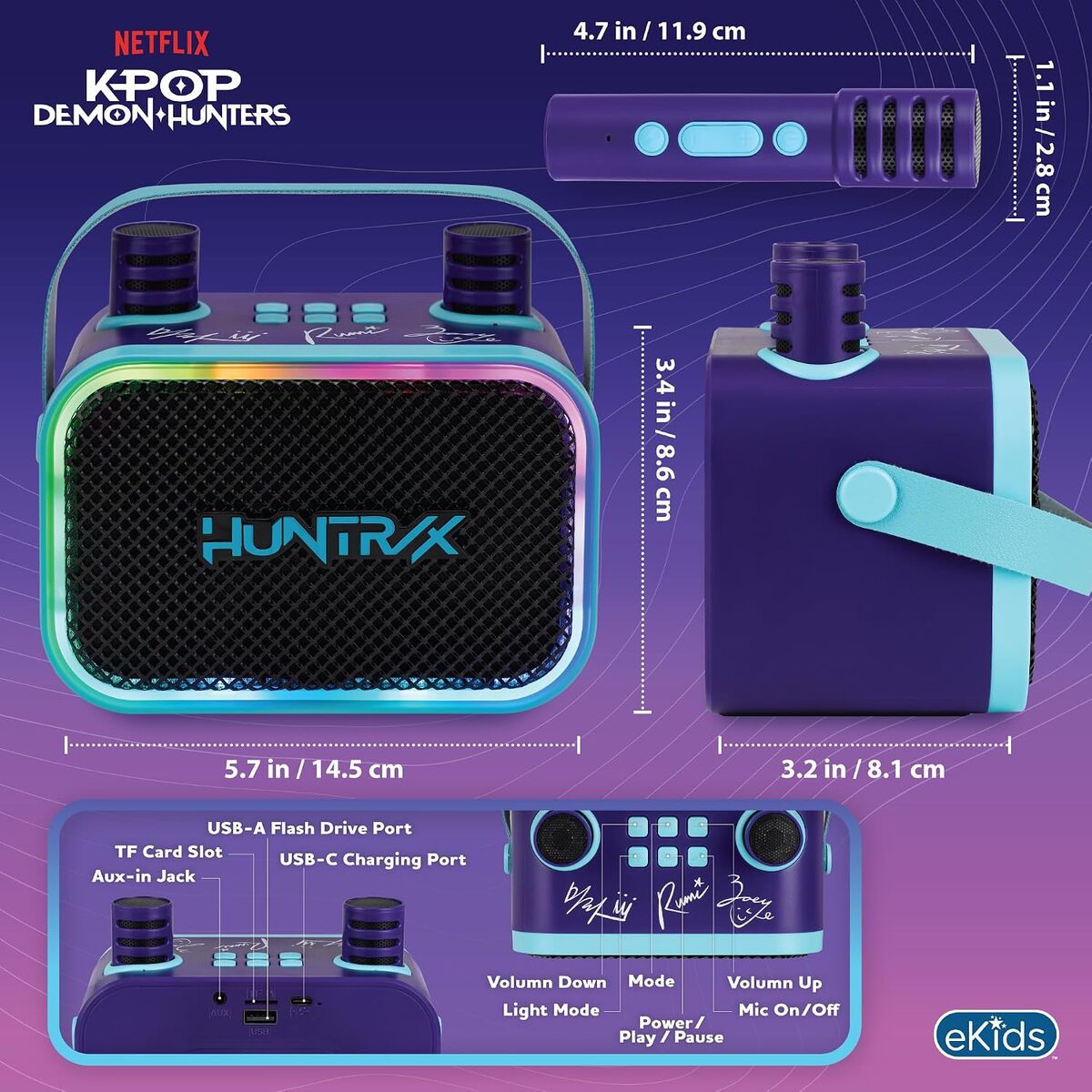 ¿Vale la pena la máquina de karaoke con micrófonos de “Las Guerreras K-Pop”? (Foto: Amazon)