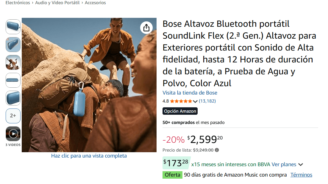 Amazon remata bocina Bose por Mega Ofertas 2026; este es su precio (Foto: Amazon)