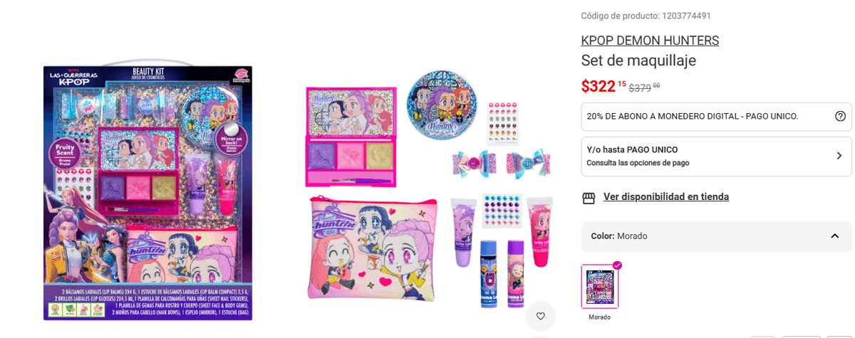 ¿Cuánto cuesta el beauty kit infantil de “Las Guerreras K-pop”? (Foto: Liverpool)